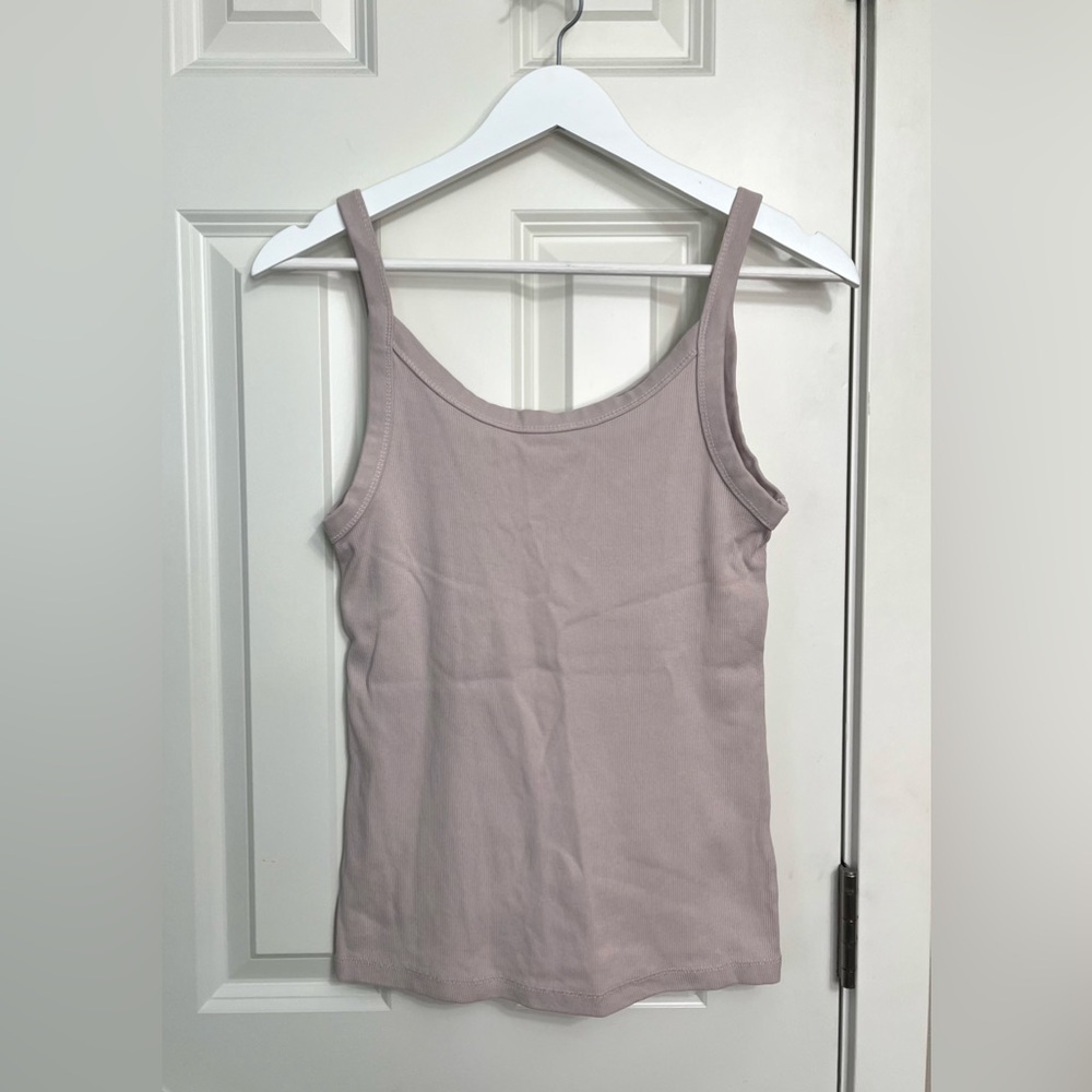 H&M Mauve Ribbed Tank Top NWOT